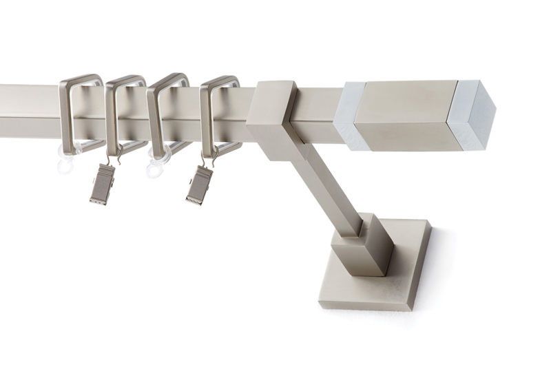 Anartisi Κουρτινόξυλο Inox 20x20mm CΟΝΕΥ T20 Νίκελ Ματ